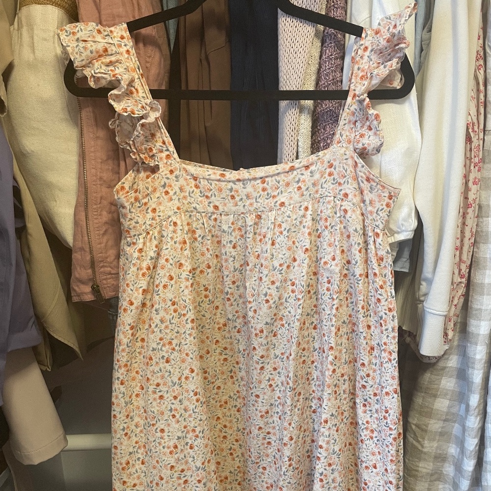 Oak Meadow Floral Tea Dress Small Mid Length